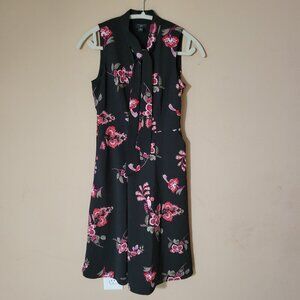 Ann Taylor Floral Neck-Tie Dress